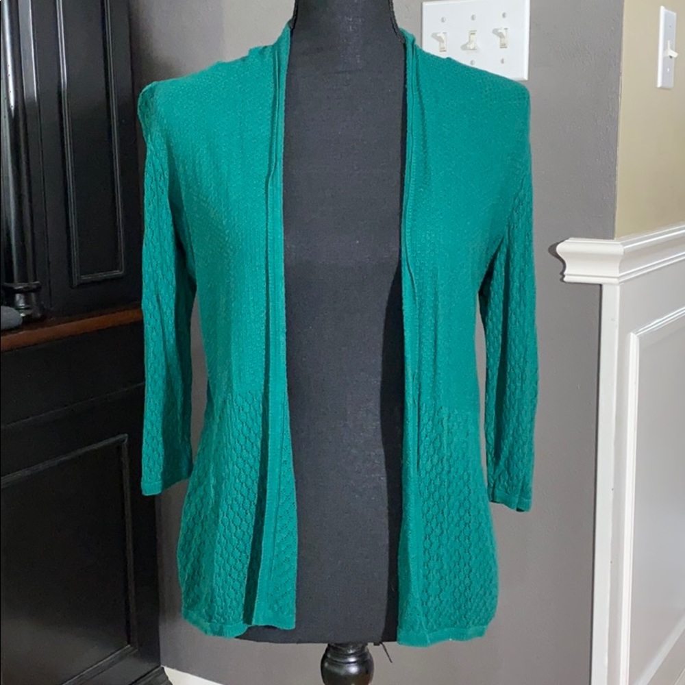 H&M green cardigan